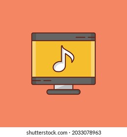 audio Vector illustration on a transparent background. Premium quality symbols. Vector Line Flat color  icon for concept and graphic design.