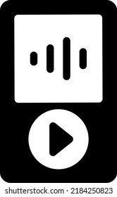 ilustración de audio Vector en un fondo transparente. Símbolos de calidad superior. Iconos vectoriales de glifos para diseño de conceptos y gráficos.