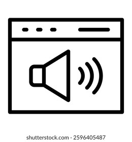 Audio Vector Line Icon Design