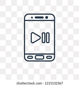 Audio vector outline icon isolated on transparent background, high quality linear Audio transparency concept can be used web and mobile