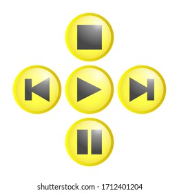 audio and video button controller. suitable for your design needs