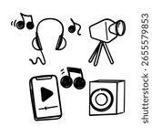audio and video device icon related collection