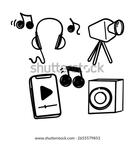 audio and video device icon related collection