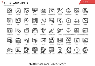 Audio Video Equipment Technology Consumer Electronic Icon Set