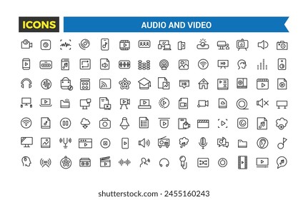 Video Colección Ilustración vectorial Audio y vídeo
