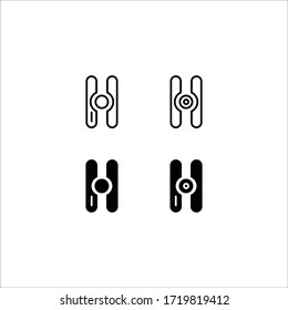 Audio or video player control buttons solid icon. Navigation interface symbol, glyph style pictogram on white background. Multimedia sign for mobile concept and web design. Vector graphics