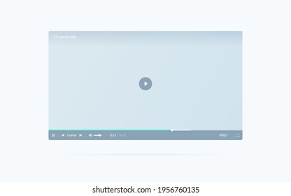 Audio, video player. Multimedia player interface