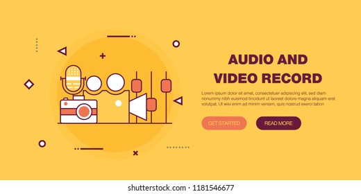 Audio And Video Record Banner