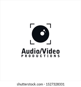 Audio and Video service production logo design vector 