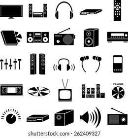 Audio- und Videosymbolsatz