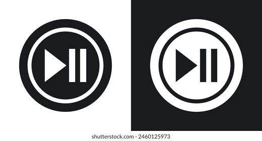 Video Audio o Símbolos de Vector para reproducir y pausar Botones en medios.