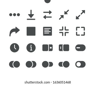 Audio and Video Vector Icons - Pixel Perfect Solid Pictograms for Web Graphics and Apps. Simple and Minimal Pictogram