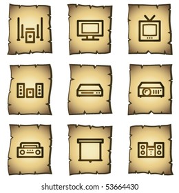 Audio-Video-Web-Symbole, Papyrus-Serie