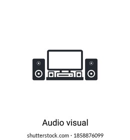 Audio visual icon vector illustration. Premium quality flat icon.