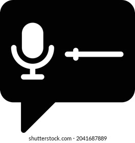 icono plano vectorial de jugador de voz de audio