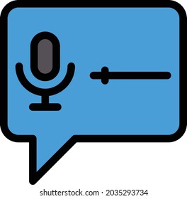 audio voice vector line colour icon