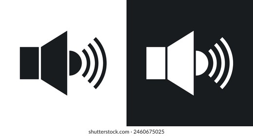 Audio Volume Icon Collection. Speaker Vector Symbol. Sound Intensity Emblem