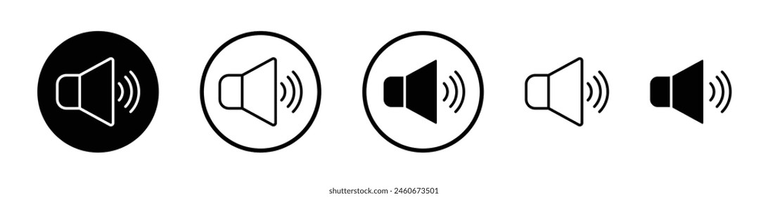 Audio Volume Icons Collection. Sound and Speaker Symbols. Volume Control Icons in Dual Style.