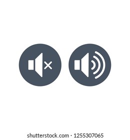 Audio volume on white background