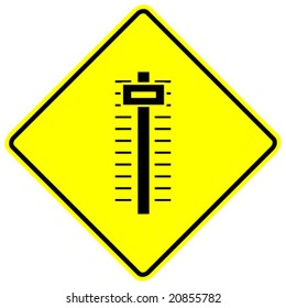 audio volume slider control sign