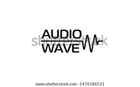 Audio wave or cardio wave logo template. Vector illustration.