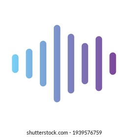 Audio Wave Colorful Gradient Icon. Logo Design