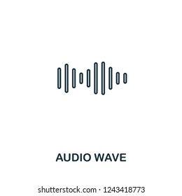 Audio Wave creative icon. Simple element illustration. Audio Wave concept symbol design from audio buttons collection. Can be used for web, mobile and print. web design, apps, software, print.