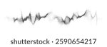 Audio wave of dot grainy texture. Soundwave visualizer with effect of abstract vector smoke tail or mist trail with noise grain in gradation of paint brush spray effect