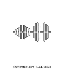 audio wave icon. Element of web for mobile concept and web apps icon. Thin line icon for website design and development, app development