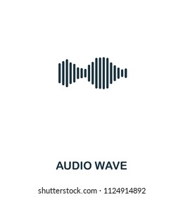 Audio Wave icon. Line style icon design. UI. Illustration of audio wave icon. Pictogram isolated on white. Ready to use in web design, apps, software, print