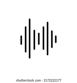 audio wave icon in line style