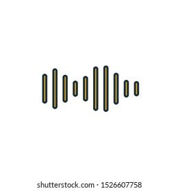 Audio Wave icon. Outline filled creative elemet from audio buttons icons collection. Premium audio wave icon for ui, ux, apps, software and infographics.