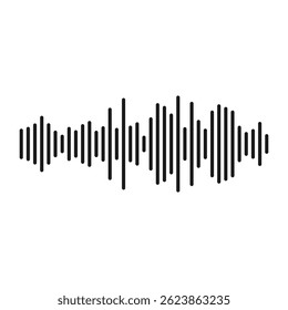 Ícone de onda de áudio, ícone de onda de som design de ilustração vetorial