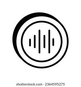 Ilustración del vector de icono de onda de audio