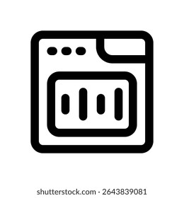 audio wave line icon. Clean and minimalist vector icon for websites, mobile apps, presentations, and logos. Fully scalable and customizable for any project.