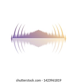 Audio wave logo template design concept creative icon