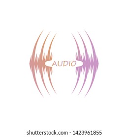 Audio wave logo template design concept creative icon