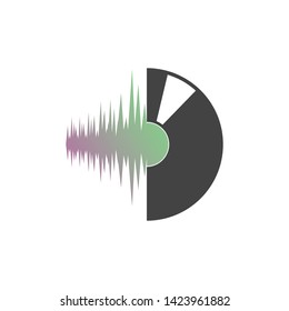 Audio wave logo template design concept creative icon