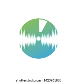 Audio wave logo template design concept creative icon