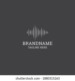 Logo-Design-Vorlage für Audio-Wave-Musik-Studio