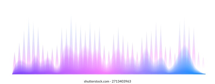 Onda de audio. Grafo de pulso de tono de gradiente de neón