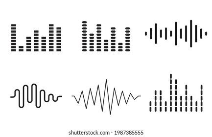 Audio wave set Sound wave