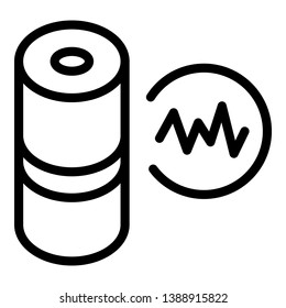 Audio wave smart speaker icon. Outline audio wave smart speaker vector icon for web design isolated on white background