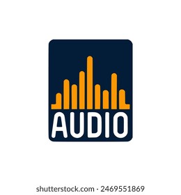 audio wave text sticker tshirt vector illustration template design