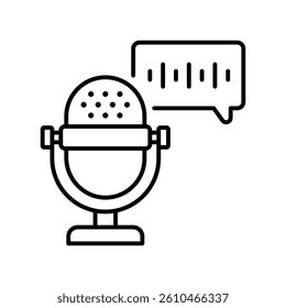 Audio wave vector outline icon. EPS 10 file