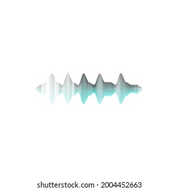 ilustración de vector de onda de audio