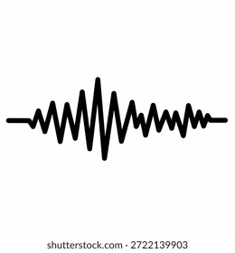 Forma de onda de áudio em estilo plano para temas de visualização de som. Ideal para aplicativos de música, software de gravação, podcasts e edição de áudio.