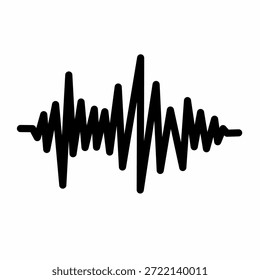 Forma de onda de áudio em estilo plano para temas de visualização de som. Ideal para aplicativos de música, software de gravação, podcasts e edição de áudio.