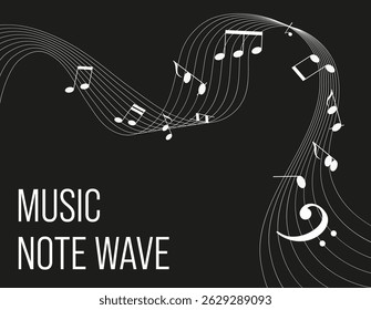Gráfico de forma de onda de audio – Diseño de música de fondo negro