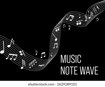 Gráfico de forma de onda de audio – Diseño de música de fondo negro